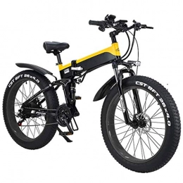 Amantiy Electric Bike Electric Mountain Bike, Electric Mountain Bike 26" Folding Electric Bike 48V 500W 12.8AH Hidden Battery Design with LCD Display Suitable 21 Speed Gear and Three Working Modes Electric Powerful Bicycle