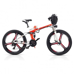 Amantiy Electric Bike Electric Mountain Bike, Electric Mountain Bike Foldable, 48V Eletric Bike for Adults Folding Bikes Fat Tire Bikes Removable Lithium-Ion Battery E-Bikes Shifter Eletric Bicycle Electric Powerful Bicycl