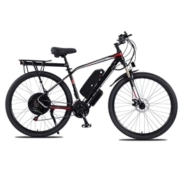 Bewinch Electric Bike Electric Mountain Bike for Adult 29"E-MTB Bicycle with Removable Lithium-Ion Battery 48V 13A for Men, 21Speed Gears, Double Disc Brakes, Black, 29 inch