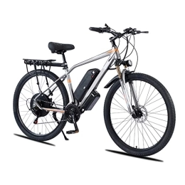 Bewinch Bike Electric Mountain Bike for Adult 29"E-MTB Bicycle with Removable Lithium-Ion Battery 48V 13A for Men, 21Speed Gears, Double Disc Brakes, Gray, 29 inch