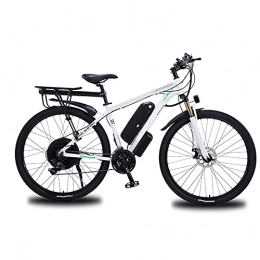 Bewinch Bike Electric Mountain Bike for Adult 29"E-MTB Bicycle with Removable Lithium-Ion Battery 48V 13A for Men, 21Speed Gears, Double Disc Brakes, White, 29 inch