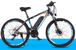 CCLLA Electric Bike Electric Mountain Bike for Adults, 250W Ebike 26" Bicycles All Terrain Shockproof, 36V 10Ah Removable Lithium-Ion Battery Mountain Bicycle for Men Women (Color : Blue) (Color : Blue)
