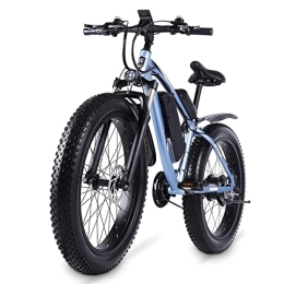 Electric oven Bike Electric Mountain Bikes for Adults 26" Electric Bicycle, 1000W Ebike with 17AH 48V Removable Lithium Battery, 24.8 MPH Professional 21-Speed Gears Ebike (Color : Blue)