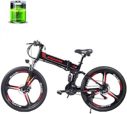 WJSWD Electric Bike Electric Snow Bike, 26-Inch Electric Mountain Bike, 48V350W Motor, 12.8AH Lithium Battery, Dual Disc Brakes / Full Suspension Soft Tail Bike, 21-Speed / LED Headlights, Adult / Youth Off-Road Lithium Batter