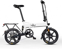 Capacity Electric Bike Electric Snow Bike, Adult Folding Electric Bike, 6 Speed 250W 16 Inch Travel E-Bike with Removable 36V 7.5AH / 10.5AH Lithium-Ion Dual Disc Brakes with Rear Seat Lithium Battery Beach Cruiser for Adults