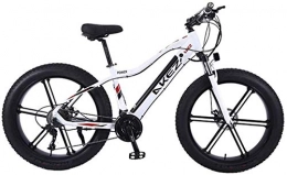 WJSWD Bike Electric Snow Bike, Electric Bicycle 26" Ebike with 36V 10Ah Lithium Battery Mountain Hybrid Bike for Adults 27 Speed 5 Speed Power System Mechanical Disc Brakes Lock Front Fork Shock Absorption Lithi