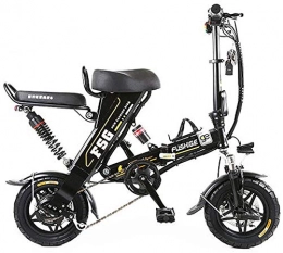 WJSWD Electric Bike Electric Snow Bike, Electric Bikes for Adults, 12 Inch Tire Folding Electric Bicycle with 8 / 10 / 12.5AH Lithium Battery, Stylish Ebike with Unique Design, 3 Work Modes, Max Speed Is 25Km / H Lithium Batte