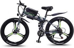 WJSWD Bike Electric Snow Bike, Electric Mountain Bike, Folding 26-Inch Hybrid Bicycle / (36V8ah) 21 Speed 5 Speed Power System Mechanical Disc Brakes Lock, Front Fork Shock Absorption, Up To 35KM / H Lithium Bat