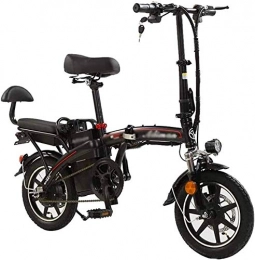 Capacity Electric Bike Electric Snow Bike, Fast Electric Bikes for Adults 48v Electric Folding Bike for Men And Women, with 350W Motor, 14-inch Electric Bike for Adults, Three Riding Modes Lithium Battery Beach Cruiser for Adu