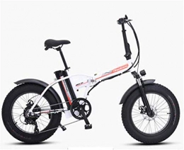 WJSWD Bike Electric Snow Bike, Fat Tire Electric Bike 20" Foldaway / City Electric Bike Assisted Electric Bicycle Sport Mountain Bicycle with 500W 48V 15AH Lithium Battery Lithium Battery Beach Cruiser for Adults
