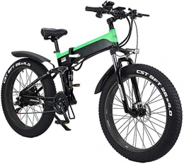 Capacity Electric Bike Electric Snow Bike, Folding Electric Bike for Adults, 26" Electric Bicycle / Commute Ebike with 500W Motor, 21 Speed Transmission Gears, Portable Easy to Store in Caravan, Motor Home, Boat Lithium Batte