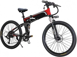 Capacity Electric Bike Electric Snow Bike, Mens Mountain Bike Ebikes All Terrain with Lcd Display Folding Electronic Bicycle 1000w 7 Speed 48v 14ah Batttery 26 4 Inch Electric Bike Full Suspension for Men Adult Lithium Ba
