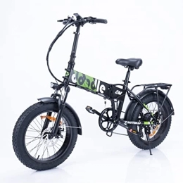 E MOTORAD - RIDE THE ELECTRIC REVOLUTION Bike EMotorad Unisex Doodle 20T 7Speed Shimano Electric Cycle 16 Inch 6061, Aluminum Alloy Foldable Frame Front Suspension Fat Tyre, Black