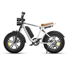 ENGWEBIKE Electric Bike ENGWEBIKE Electric Bikes for Adults - 4.0 * 20" Fat Tire Offroad Cruiser Ebike 75 KM Long Range for 48V 13A Battery, Dual Suspension