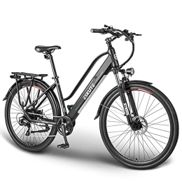 ESKUTE Electric Bike ESKUTE Electric City Bike 28” Electric Bicycle 250W with Removable Li-Ion Battery 36V 10A for Adults Men Women, E-Bike Shimano 7 Speed Transmission Gears Double Disc Brakes