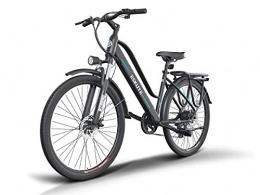 ESKUTE Electric Bike ESKUTE Electric City Bike 28”Electric Bicycle 250W with Removable Li-Ion Battery 36V 10A for Adults, Shimano 7 Speed Transmission Gears Double Disc Brake