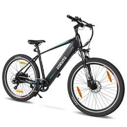 ESKUTE  ESKUTE Netuno Plus Electric Bike, 250W Bafang Motor, Torque Sensor, 36V 14.5Ah Removable Internal Battery Samsung Cell, Up to 60 Miles, Shimano 7 Gear, Electric Mountain Bikes for Adults, Black