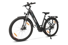 ESKUTE Electric Bike ESKUTE Polluno Pro Electric City Bike 28”Electric Bicycle E-bike Bafang Mid-drive Motor 250W with Removable Li-Ion Battery SAMSUNG Cell 36V 14.5Ah for Adults, 9 Speed Gear Hydraulic Discs Brakes