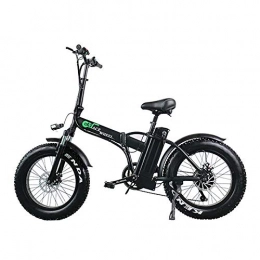 Generic Electric Bike EUR Stock Fat Tire 2 Wheel 500W Electric Bike Folding Booster Bicycle Electric Bicycle Cycle Foldable aluminum50km / h@Black_France