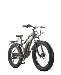 EUROBIKE Bike Eurobike Electric Bike, 26 inch Warrior E-bike, Smart Electric Bicycle with Pedal Assist with Battery Indicator, Height Adjustable, Unisex Adult