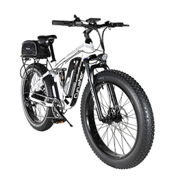 Extrbici Electric Bike Extrbici Electric Mountain Bike 26inch Fat Tire 7 Speeds Beach Cruiser Mens Sports Ebike Full Suspension Lithium Battery Hydraulic Disc Brakes 750W High-speed Motor with a Maximum Power of 1500W