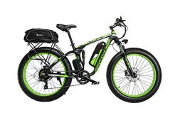 Extrbici Electric Bike Extrbici XF800 1000W 48V13AH Electric Mountain Bike Full Shock Absorber With Bicycle Bag And Rear Shel (green with bag)
