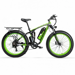 Extrbici  Extrbici XF800 Mountain Bike 250Watt 48V Electric Mountain Bike Fully cushioned Comes with Pannier Bag(Green)