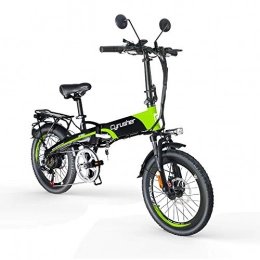 Extrbici Bike ExtrbiciXF500 Electric Folding Bike 400W 48V 10A Li-Battery 20 Inch Tire 50CM Aluminum Alloy Frame 7 Speed Shimano Shift Gears 5 Setting Smart Computer Double Disc Brakes with Rear Rack for Commuting