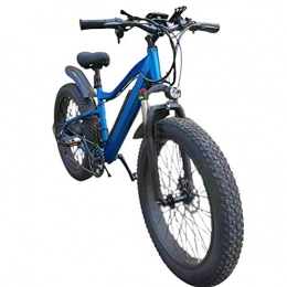 FJX Bike F-JX Electric Bicycle, Wide and Fat Snowmobiles, 26 Inch Mountain Outdoor Sports Variable Speed Lithium Battery Bike - Blue, 26 Inches X 17 Inches
