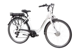 F.lli Schiano Bike F.lli Schiano E-Moon 28", Women's Electric City Bicycle WIth 250W Motor And Removable 36V 13Ah Lithium Battery, Shimano 7 Speeds E-Bike, LED Display, In White