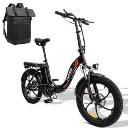 Fafrees Electric Bike Fafrees 20'' Electric Bike for Adults, F20 Fat Tire Electric Bike with 36V 15AH Removable Battery, Foldable Bike for Women, Mountain Bike for Man, Shimano 7S, Weight Capacity 150kg (Black)
