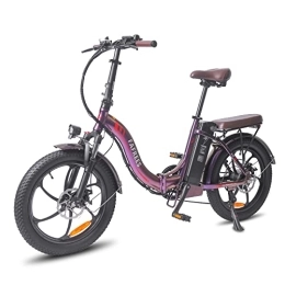Fafrees Bike Fafrees 20'' Electric Bike for Adults, F20 Pro Fat Tire Electric Bike with 36V 18AH Removable Battery, Foldable Bike for Women, Mountain Bike for Men, Weight Capacity 150kg, Shimano 7S (Purple)