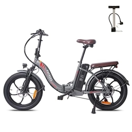Fafrees Electric Bike Fafrees Electric Bike, 20" Fat Tire Ebikes, 18AH 36V 250W Folding Electric Bikes, 70-150KM E Bike with SHIMANO 7 Speeds, 3 Riding Modes, City E Bike Mountain Bicycle for Adults (Grey)