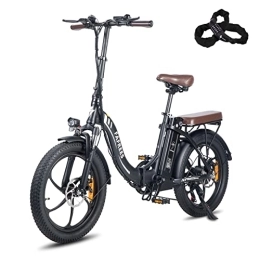 Fafrees Bike Fafrees Electric Bike, 20" Fat Tire Ebikes, 18AH 36V 250W Folding Electric Mountain Bicycle, 70-150KM ebike with SHIMANO 7 Speeds, City E Bike for Adults (black)