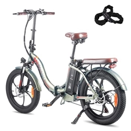 Fafrees Bike Fafrees Electric Bike, 20" Fat Tire Ebikes, 18AH 36V 250W Folding Electric Mountain Bicycle, 70-150KM ebike with SHIMANO 7 Speeds, City E Bike for Adults (green)