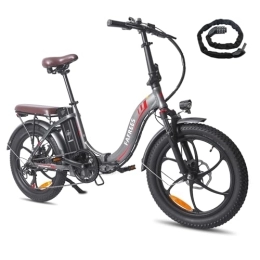 Fafrees Bike Fafrees Electric Bike, 20" Fat Tire Ebikes, 18AH 36V 250W Folding Electric Mountain Bicycle, 70-150KM ebike with SHIMANO 7 Speeds, City E Bike for Adults (grey)