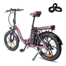 Fafrees Bike Fafrees Electric Bike, 20" Fat Tire Ebikes, 18AH 36V 250W Folding Electric Mountain Bicycle, 70-150KM ebike with SHIMANO 7 Speeds, City E Bike for Adults (rose)