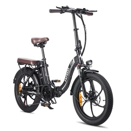 Fafrees  Fafrees Electric Bike, 20" Folding Electric Bikes for Adults, 36V 18Ah / 648Wh Removable Battery Ebike 120-150KM Mileage Pedal Assist MTB, 3.0" Fat Tire Electric Bike for Man Women, F20 Pro Black