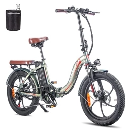 Fafrees Bike Fafrees Electric Bike, 20 Inch Fat Tire Ebikes，18AH 36V 250W Folding electric bicycle, 70-150KM E-Bike with 3 Riding Modes, SHIMANO 7 Speeds, City e bikes Mountain Bicycle for Adults (Green)