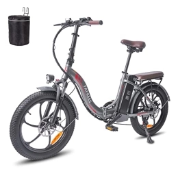 Fafrees Bike Fafrees Electric Bike, 20 Inch Fat Tire Ebikes，18AH 36V 250W Folding electric bicycle, 70-150KM E-Bike with 3 Riding Modes, SHIMANO 7 Speeds, City e bikes Mountain Bicycle for Adults (Grey)