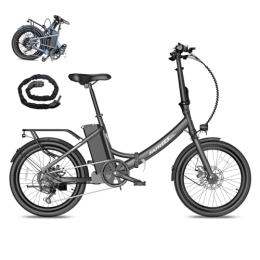 Fafrees Electric Bike Fafrees Electric Bike, 20 Inch Fat Tire Ebikes, 36V 250W 14.5AH City E-Bike, 55-110KM electric bicycle with UK plug, SHIMANO 7 Speeds, electric mountain bike black for Adults (Black)