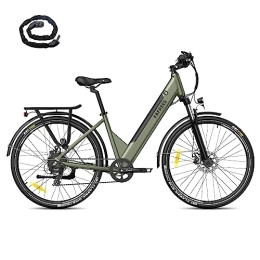 Fafrees Bike Fafrees Electric Bike, 27.5 Inch E Bike, Pedal Assist City Bike with 36V 14.5Ah Electric Bike Battery, 250W, City E Bike for Adults (green)
