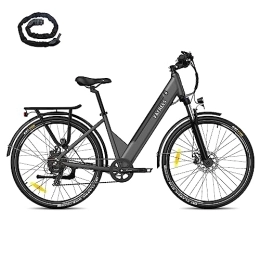 Fafrees  Fafrees Electric Bike, 27.5 Inch E Bike, Pedal Assist City Bike with 36V 14.5Ah Electric Bike Battery, 250W, City E Bike for Adults (grey)