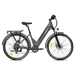 Fafrees Bike Fafrees Electric Bike APP, 36V 14.5Ah / 522Wh Removable Battery Pedal Assist 100KM Ebike, 27.5" Electric Bikes for Adult, 250W Electric Bicycle for City, Shimano 7 Speed, Official F28 Pro Gray
