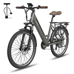 Fafrees Electric Bike Fafrees Electric Bike, E-bike Electric Power-assisted bike for women and men, 26inch city bike, with 250W motor, shinmano 7-speed, 36V 10AH removable e-bike battery 35-90km for Adults (grey)