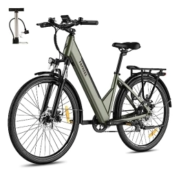 Fafrees Electric Bike Fafrees Electric Bike, E-bike Electric Power-assisted bike for women and men, 27.5inch city bike, with 250W motor, shinmano 7-speed, 36V 14.5AH removable e-bike battery for Adults (green)