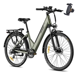 Fafrees Bike Fafrees Electric Bike, F28 PRO Women City Bike 250W, 27.5" Electric Bicycle with 36V 14.5Ah Removable E-Bike Battery, LCD Display, Dual Disk Brake, Shimano 7 Speed, men electric bike (green)