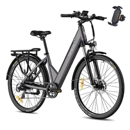Fafrees Bike Fafrees Electric Bike, F28 PRO Women City Bike 250W, 27.5" Electric Bicycle with 36V 14.5Ah Removable E-Bike Battery, LCD Display, Dual Disk Brake, Shimano 7 Speed, men electric bike (grey)