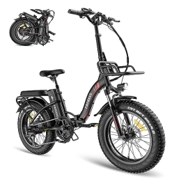 Fafrees Bike Fafrees Electric Bikes for Adult, 48V 22.5Ah Fat Tire bikes Bicycles, Removable Lithium-Ion Battery, Folding Bike for Mens (black)
