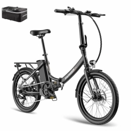 Fafrees  Fafrees F20 LIGHT Electric Bike, 20Inch Folding Electric Bicycle for Adults, 14.5Ah / 522Wh Removable Battery E-bike, Shimano 7 Speed, 250W Motor Electric City Bike (Black)